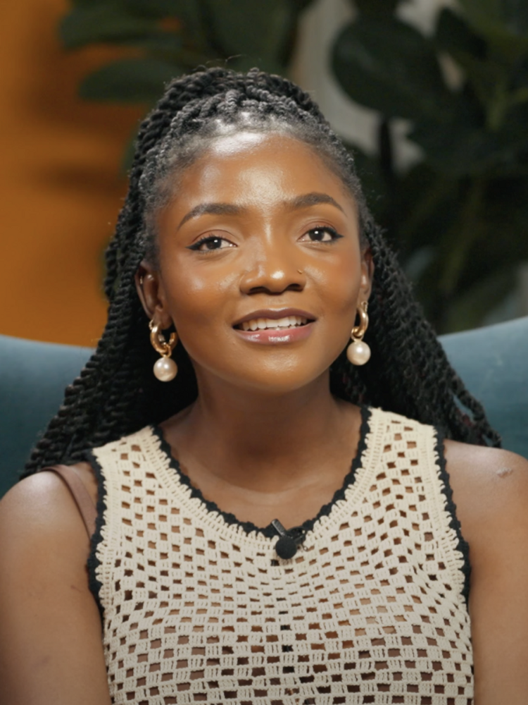 A photo of Simi during an interview with OkayAfrica.
