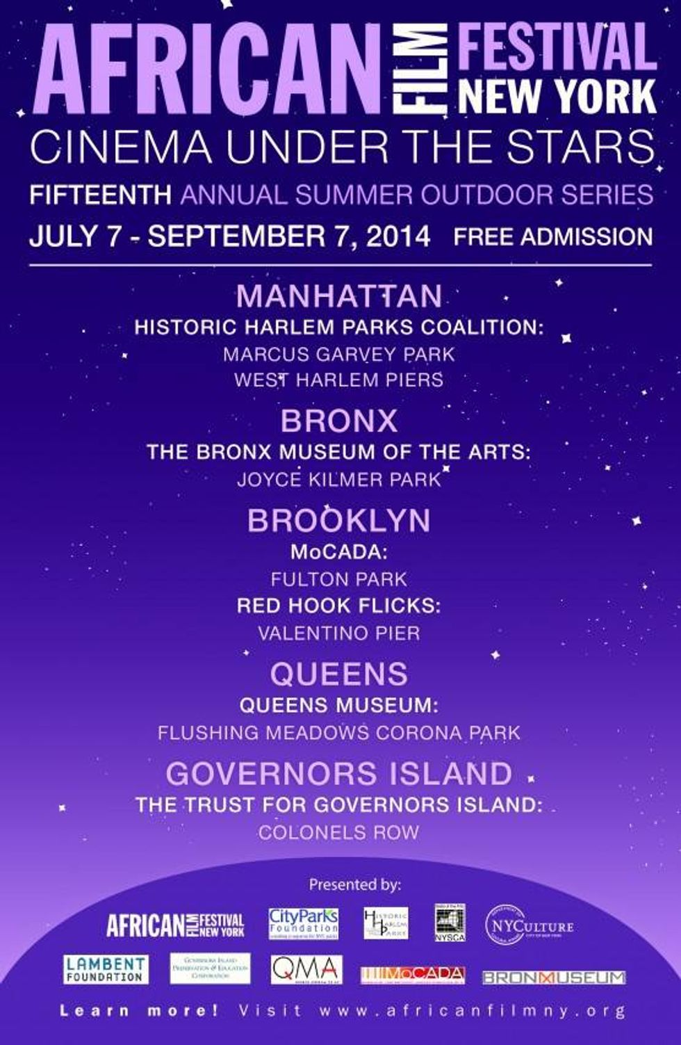 New York African Film Festival's Cinema Under The Stars Summer Lineup