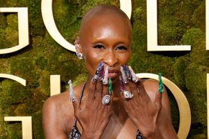 Cynthia Erivo attends the 2025 Golden Globe Awards at The Beverly Hilton on January 05, 202,5 in Beverly Hills, California.