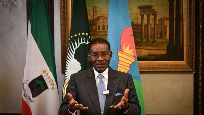 A photo of Equatorial Guinea’s President Teodoro Obiang Nguema Mbasogo.
